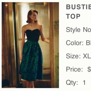 Anthropologie Porridge black bustier tube top | NWT never been worn